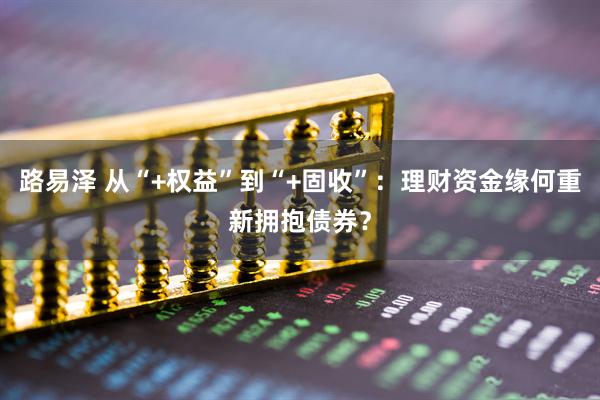 路易泽 从“+权益”到“+固收”：理财资金缘何重新拥抱债券？