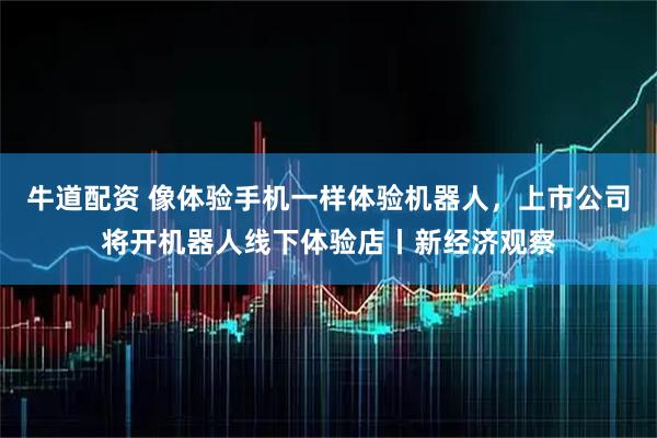牛道配资 像体验手机一样体验机器人，上市公司将开机器人线下体验店丨新经济观察